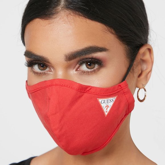 +Free with $20 Purchase* - Guess Adjustable Logo Face Mask in Red - Picture 3 of 3